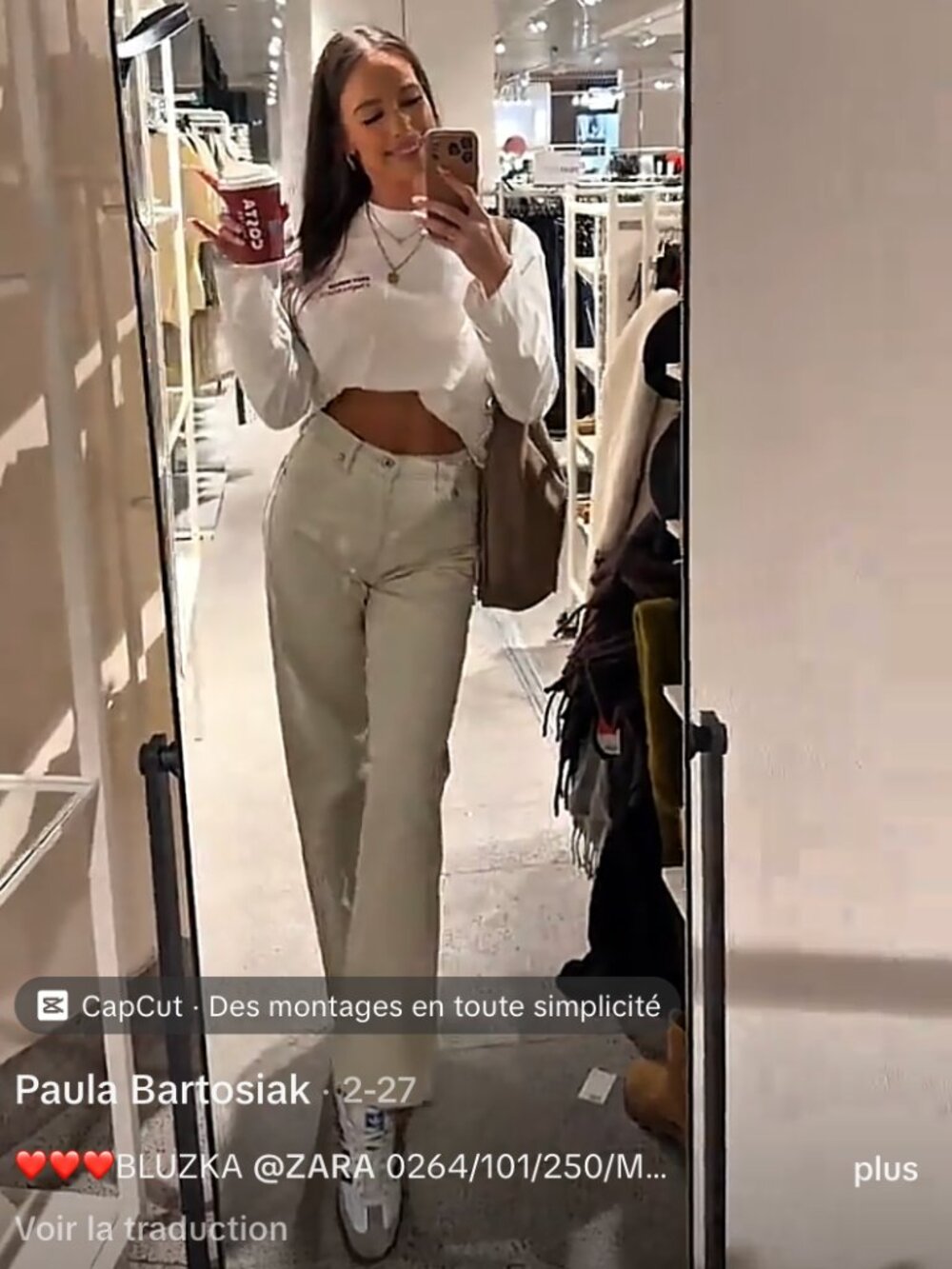 Zara ZW Baggy Cuffed Jeans NWT — Pale Sky Blue, Size 2 (EU 34) - Picture 9 of 14